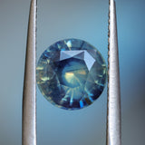 2.55CT ROUND MADAGASCAR SAPPHIRE, PARTI OPALESCENT, UNTREATED, 8X5.1MM