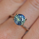 2.55CT ROUND MADAGASCAR SAPPHIRE, PARTI OPALESCENT, UNTREATED, 8X5.1MM