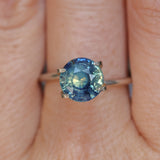 2.55CT ROUND MADAGASCAR SAPPHIRE, PARTI OPALESCENT, UNTREATED, 8X5.1MM