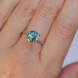 2.55CT ROUND MADAGASCAR SAPPHIRE, PARTI OPALESCENT, UNTREATED, 8X5.1MM