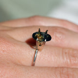 4.53CT OVAL MADAGASCAR SAPPHIRE, PARTI BLUE GREEN YELLOW, UNTREATED, 11.3X8.7X5.7MM