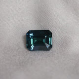 2.52CT EMERALD CUT MADAGASCAR SAPPHIRE, DEEP TEAL, 8.5X6.9X4.4MM