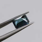 2.52CT EMERALD CUT MADAGASCAR SAPPHIRE, DEEP TEAL, 8.5X6.9X4.4MM