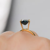2.52CT EMERALD CUT MADAGASCAR SAPPHIRE, DEEP TEAL, 8.5X6.9X4.4MM