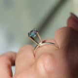 1.72CT ROUND MADAGASCAR SAPPHIRE, OPALESCENT LIGHT BLUE GREEN, UNTREATED, 7.1X4.8MM