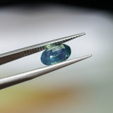 2.08CT OVAL MADAGASCAR SAPPHIRE, MEDIUM GLOWY CARIBBEAN BLUE GREEN, UNTREATED, 8.9X6.7X4.4MM