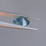 2.08CT OVAL MADAGASCAR SAPPHIRE, MEDIUM GLOWY CARIBBEAN BLUE GREEN, UNTREATED, 8.9X6.7X4.4MM