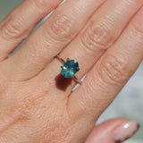 2.08CT OVAL MADAGASCAR SAPPHIRE, MEDIUM GLOWY CARIBBEAN BLUE GREEN, UNTREATED, 8.9X6.7X4.4MM