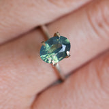 2.08CT OVAL MADAGASCAR SAPPHIRE, MEDIUM GLOWY CARIBBEAN BLUE GREEN, UNTREATED, 8.9X6.7X4.4MM