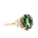 Antique Inspired Three Stone Diamond Band - Setting