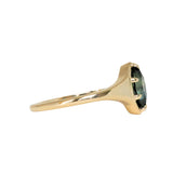 0.95ct Australian Marquise Sapphire Low Profile 4 Prong Signet Solitaire in 14k Yellow Gold