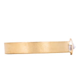 0.13ct Inverted Trillion Diamond Bezel Wide Unisex Band in 18k Yellow Gold