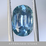 4.25CT ELONGATED CUSHION MONTANA SAPPHIRE, MEDIUM TEAL BLUE, UNTREATED, 11.87X8.18x5.12MM - APPRAISED STONE