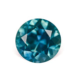 1.38CT ROUND PRECISION CUT MONTANA SAPPHIRE, MEDIUM TEAL BLUE GREEN, 6.5MM
