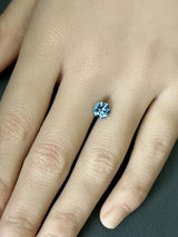 1.33CT ROUND PRECISION CUT MONTANA SAPPHIRE, OCEAN TEAL BLUE, 6.6MM