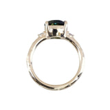 2.23ct Cushion Parti Sapphire and Diamond Low Profile Evergreen East-West Ring in 14k Yellow Gold