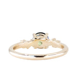 0.97ct Round Australian Parti Sapphire and Diamond Starry Night Low Profile Solitaire in 14k Yellow Gold