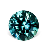 2.01CT ROUND PRECISION CUT MONTANA SAPPHIRE, TEAL, 7.4x5mm