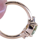 1.85ct Round Montana Sapphire Marquise Diamond Cluster Ring in 14k Yellow Gold