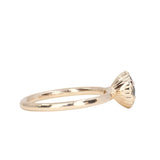 1.27ct Bright Yellow Green Precision Cut Montana Sapphire Scallop Cup Solitaire in 14k Yellow Gold