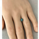 1.73CT PRECISION CUT OVAL BRILLIANT MONTANA SAPPHIRE, GREEN TEAL, 7.4×6.3MM