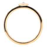 0.13ct Inverted Trillion Diamond Bezel Wide Unisex Band in 18k Yellow Gold