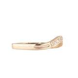 Curved Vintage Milgrain Diamond Band