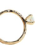 1.24ct Round Crown Jubilee® Cut GIA Diamond 4-Prong Evergreen Carved Solitaire in 14K Yellow Gold