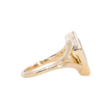 1.76ct Untreated Red Mozambique Kite Sapphire Low Profile Bezel Split Shank Solitaire Ring in 18k Yellow Gold