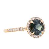 Pavé Set- Diamond Studded Halo and Band - Setting