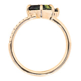 1.05ct Baguette Sapphire and 0.30ct Round Sapphire Ring in 14k Yellow Gold