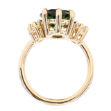 Antique Inspired Three Stone Diamond Band - Setting