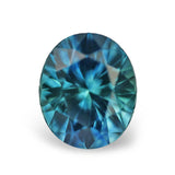 2.84CT PRECISION CUT OVAL BRILLIANT MONTANA SAPPHIRE, PARTI TEAL OCEAN BLUE, 8.9X7.5MM