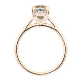 2.15ct Oval Sri Lankan Sapphire Hidden Halo Solitaire in 14k Yellow Gold