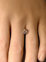 1.91CT ROUND PRECISION CUT MONTANA SAPPHIRE, PARTI MULTICOLOR TAN PEACH YELLOW WHITE, 7.23X4.91MM