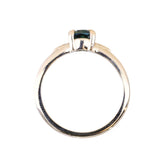 1.08ct Cushion Cut Parti Sapphire Low Profile Four Prong Spring Bloom Solitaire in 14k Yellow Gold