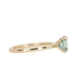 1.33ct Oval Light Teal Green Montana Sapphire Classic 4 Prong Solitaire in 14k Yellow Gold