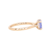 1.60ct Round Blue Untreated Sri Lankan Sapphire Hidden Halo Solitaire in 14k Yellow Gold