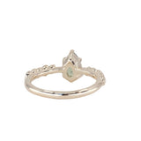 1.07ct Pear Sapphire Low Profile 5 Prong Vine Solitaire with Diamonds in 14k Yellow