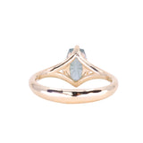 1.75ct Barion Shape Fantasy Cut Carved Montana Sapphire Split Shank Hidden Halo Six Prong Solitaire in 14k Yellow Gold