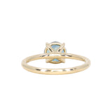 1.43ct Round Precision Cut Teal Montana Sapphire Classic 4 Prong Solitaire in 18k Yellow Gold