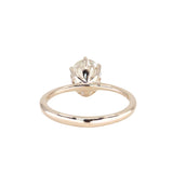 1.73ct Oval Reclaimed/Vintage Oval Pastel Sapphire Lotus Six Prong Solitaire in 14k Yellow Gold