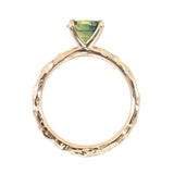 Evergreen 4-Prong Solitaire with Embedded Diamonds, Stackable - Setting