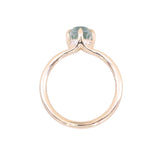 1.75ct Barion Shape Fantasy Cut Carved Montana Sapphire Split Shank Hidden Halo Six Prong Solitaire in 14k Yellow Gold