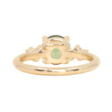 2.02ct Round Madagascar Sapphire and Diamond Starry Night Low Profile Solitaire in 14k Yellow Gold