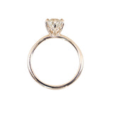 1.73ct Oval Reclaimed/Vintage Oval Pastel Sapphire Lotus Six Prong Solitaire in 14k Yellow Gold