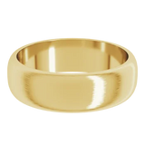 6mm Half Round Wedding Band