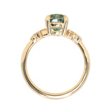 2.02ct Round Madagascar Sapphire and Diamond Starry Night Low Profile Solitaire in 14k Yellow Gold