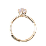 1.18ct Natural Canadian Pear Modern "Antique Cut" Diamond Low Profile Six Prong Split Shank Solitaire in 14k Yellow Gold