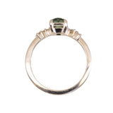 1.06ct Elongated Cushion Australian Parti Sapphire and Diamond Starry Night Low Profile Solitaire in 14k Yellow Gold